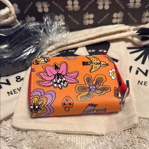 Min&Mon anastasio mini handbag w/matching embroidered strap,wallet,keychain - Picture 10 of 15